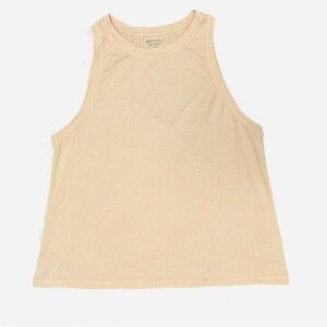 Athleta Yellow High-Neck Sleeveless Muscle Tank Women’s Size Small